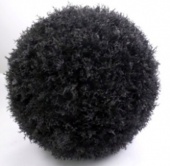 Искусственный декоративный шар черный, d 45 см