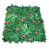 Трава искусственная 100*100 см/ MZ189001A MIX с красными цветами