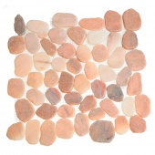 Каменная мозаика MS7015 BC МРАМОР розовый круглый 