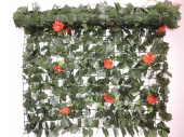 Рулон искусственной травы с красными цветами 100*300 см/MZCS-J01032/MZ183003С