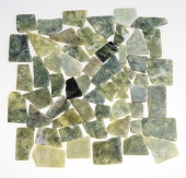 Каменная мозаика MS7042 МРАМОР  серо-зелёный квадратный