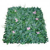Трава искусственная 100*100 см/ MZ189004A MIX с розовыми цветами